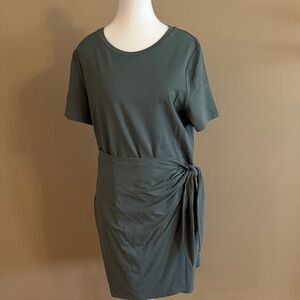 A New Day Olive Green Dress with Side Tie